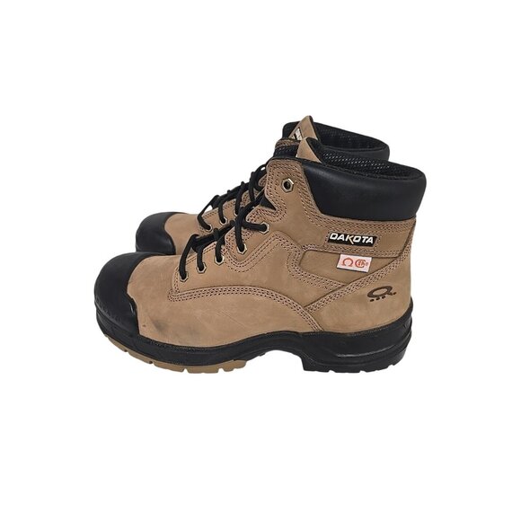 Dakota Men's 6” 6006 Quad Comfort Steel Toe Fresh Tech Work Boots Tan Size 10.5M - Picture 6 of 8